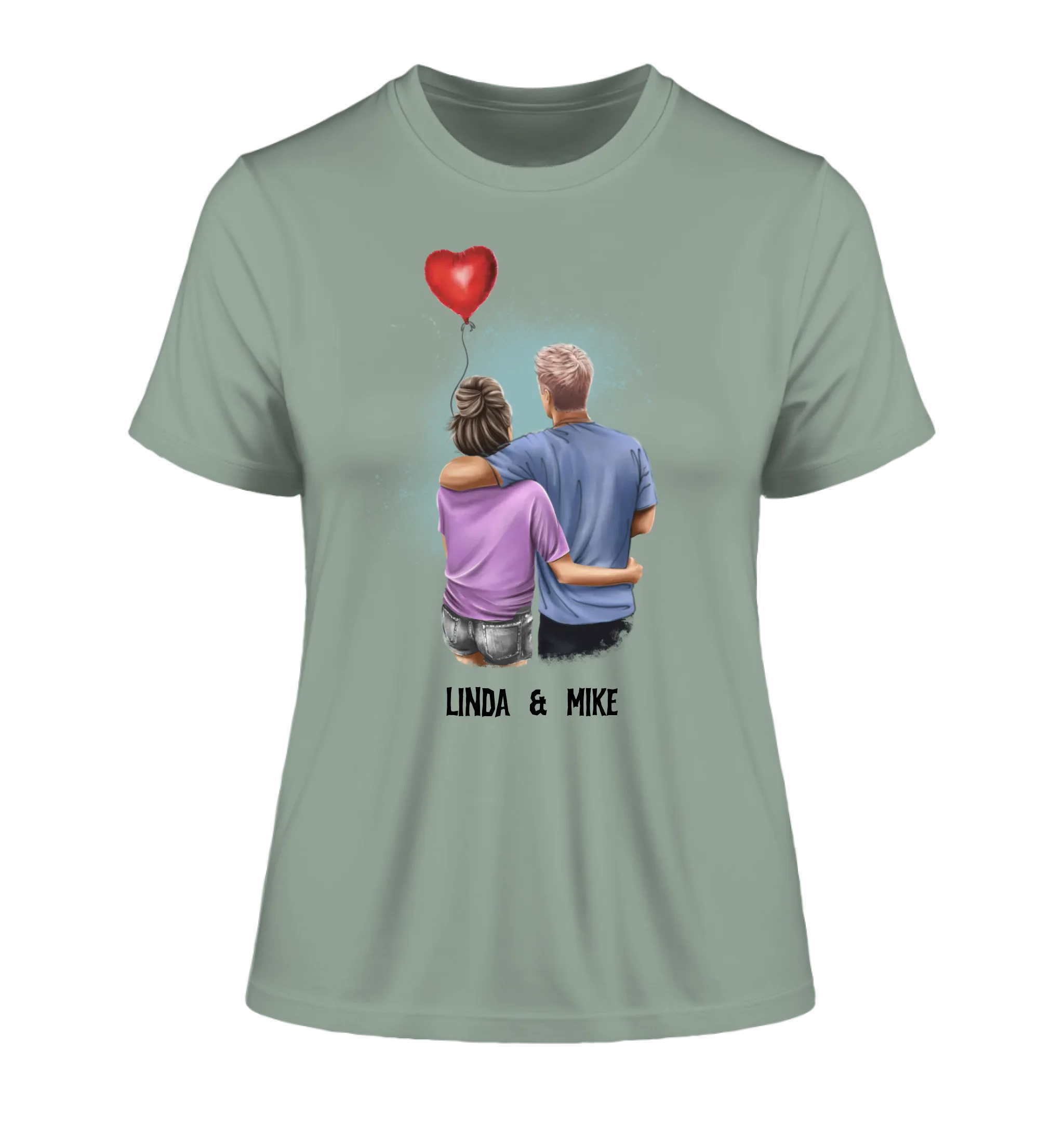 Couple Creator Ballon Love • Liebe • Beziehung • Paar Designer • Ladies Premium T-Shirt XS-2XL aus Bio-Baumwolle für Damen • Exklusivdesign • personalisiert • Motivauswahl • personalisierbar