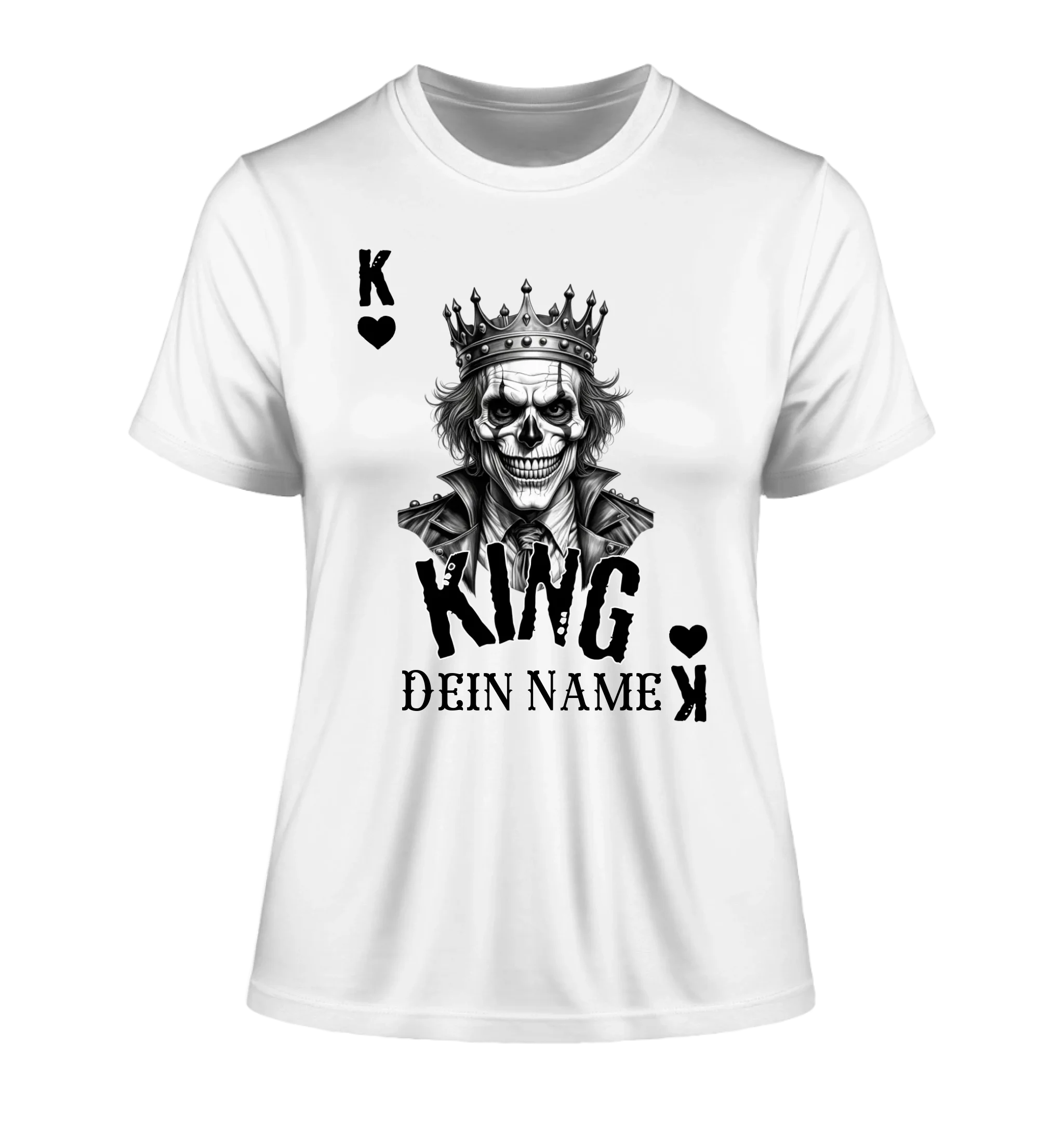 Poker King + dein Name • Ladies Premium T-Shirt XS-2XL aus Bio-Baumwolle für Damen • Exklusivdesign • personalisiert