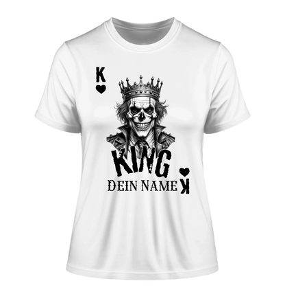 Poker King + dein Name • Ladies Premium T-Shirt XS-2XL aus Bio-Baumwolle für Damen • Exklusivdesign • personalisiert