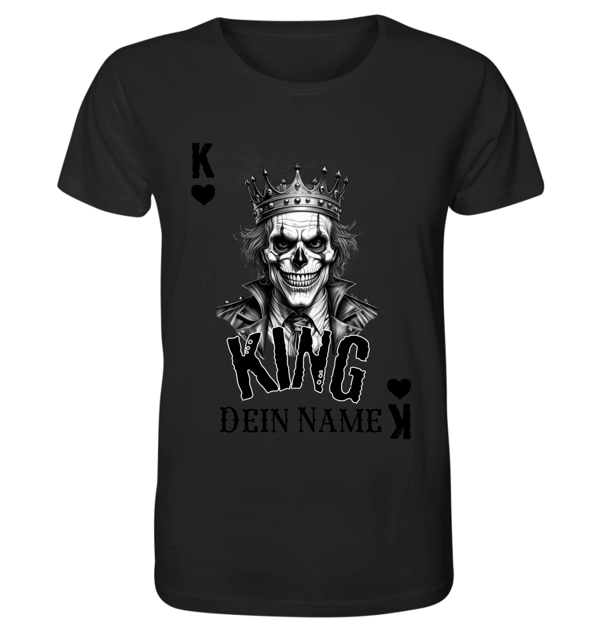 Poker King + dein Name • Unisex Premium T-Shirt XS-5XL aus Bio-Baumwolle für Damen & Herren • Exklusivdesign • personalisiert