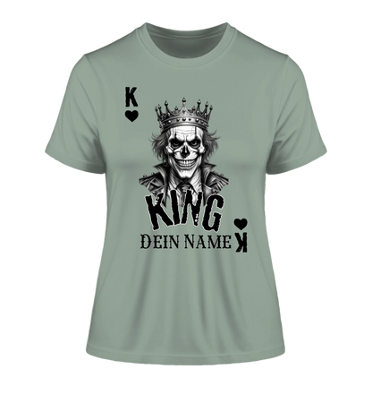 Poker King + dein Name • Ladies Premium T-Shirt XS-2XL aus Bio-Baumwolle für Damen • Exklusivdesign • personalisiert