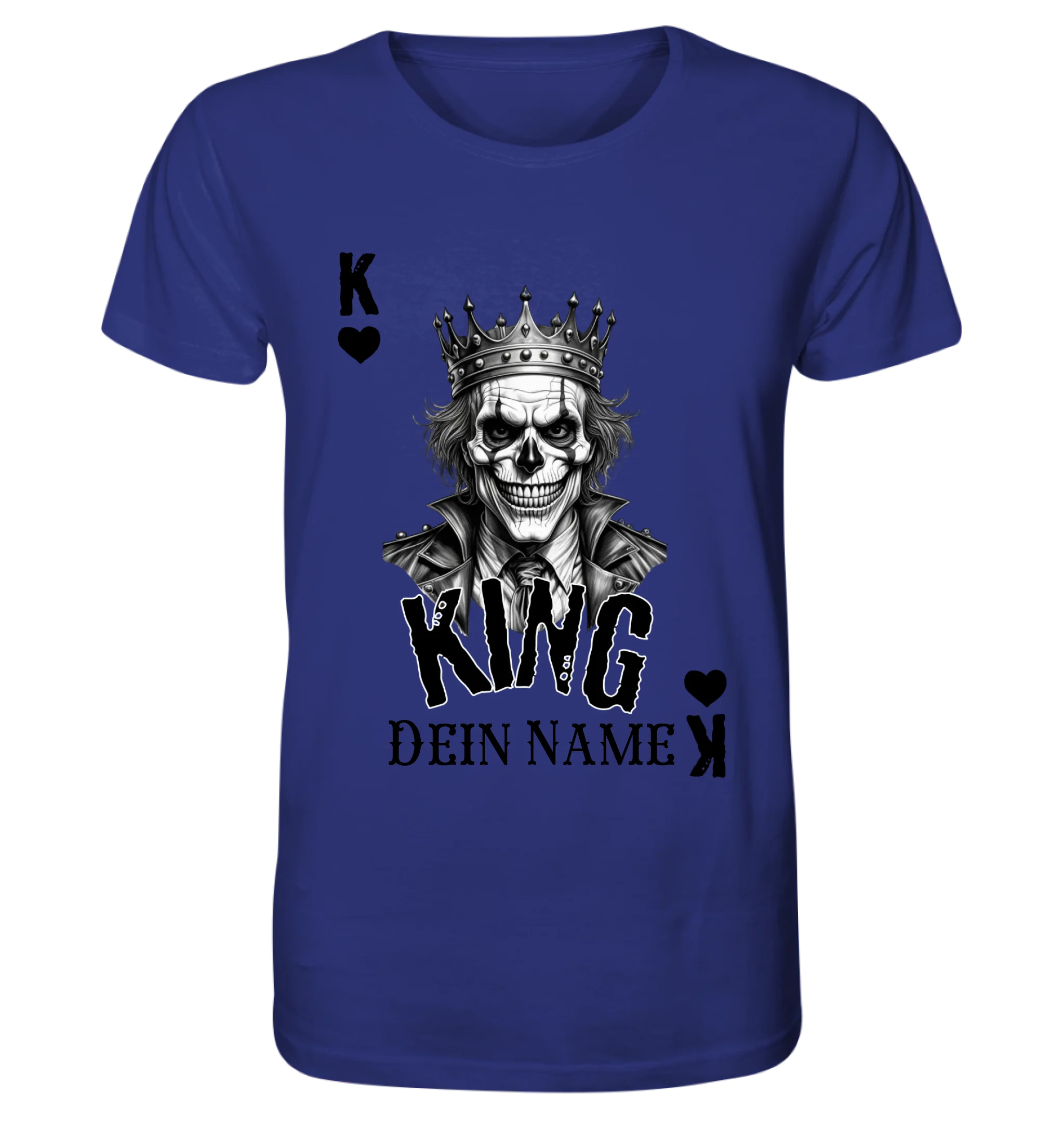 Poker King + dein Name • Unisex Premium T-Shirt XS-5XL aus Bio-Baumwolle für Damen & Herren • Exklusivdesign • personalisiert