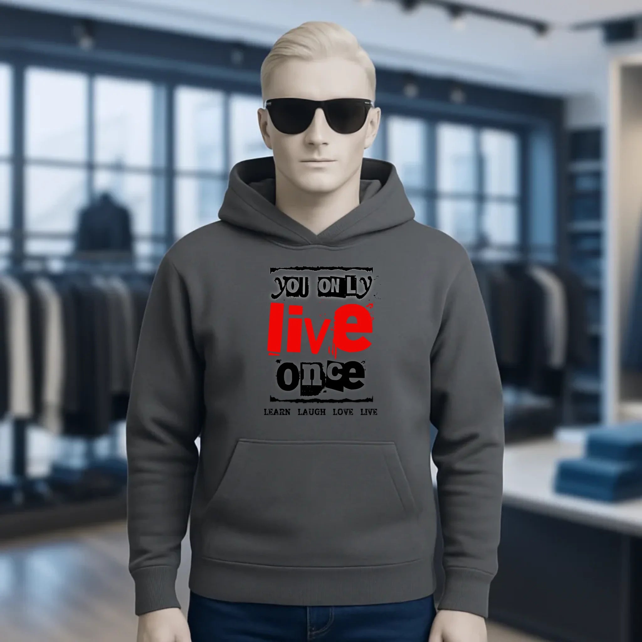 4in1-Kollektion: You only live once • für Damen & Herren • Exklusivdesign • personalisiert oder ohne Personalisierung