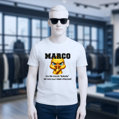 Smart Duck + WUNSCHNAME • Unisex Premium T-Shirt XS-5XL aus Bio-Baumwolle für Damen & Herren • Exklusivdesign • personalisiert