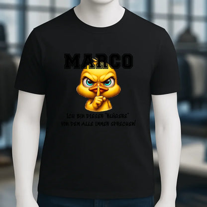 Smart Duck + WUNSCHNAME • Unisex Premium T-Shirt XS-5XL aus Bio-Baumwolle für Damen & Herren • Exklusivdesign • personalisiert
