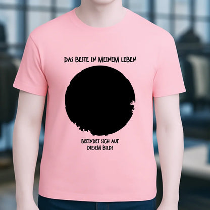 Dein Bild in Kreisform + Text • Unisex Premium T-Shirt XS-5XL aus Bio-Baumwolle für Damen & Herren • Exklusivdesign • personalisiert