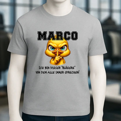 Smart Duck + WUNSCHNAME • Unisex Premium T-Shirt XS-5XL aus Bio-Baumwolle für Damen & Herren • Exklusivdesign • personalisiert