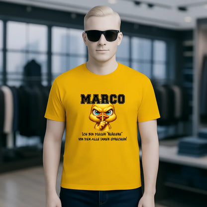 Smart Duck + WUNSCHNAME • Unisex Premium T-Shirt XS-5XL aus Bio-Baumwolle für Damen & Herren • Exklusivdesign • personalisiert