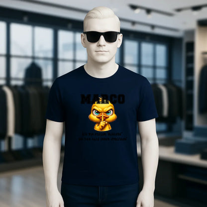 Smart Duck + WUNSCHNAME • Unisex Premium T-Shirt XS-5XL aus Bio-Baumwolle für Damen & Herren • Exklusivdesign • personalisiert