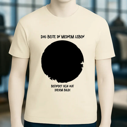 Dein Bild in Kreisform + Text • Unisex Premium T-Shirt XS-5XL aus Bio-Baumwolle für Damen & Herren • Exklusivdesign • personalisiert