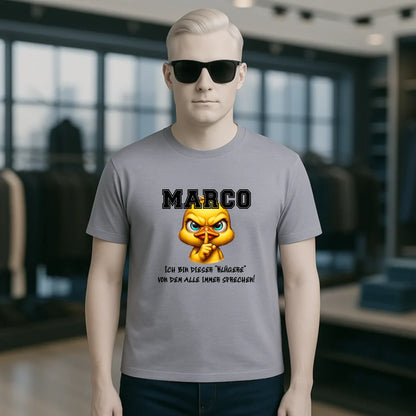 Smart Duck + WUNSCHNAME • Unisex Premium T-Shirt XS-5XL aus Bio-Baumwolle für Damen & Herren • Exklusivdesign • personalisiert