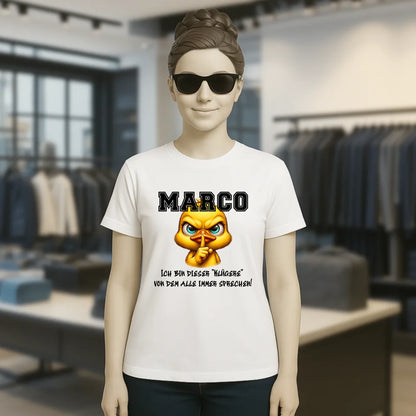 Smart Duck + WUNSCHNAME • Ladies Premium T-Shirt XS-2XL aus Bio-Baumwolle für Damen • Exklusivdesign • personalisiert