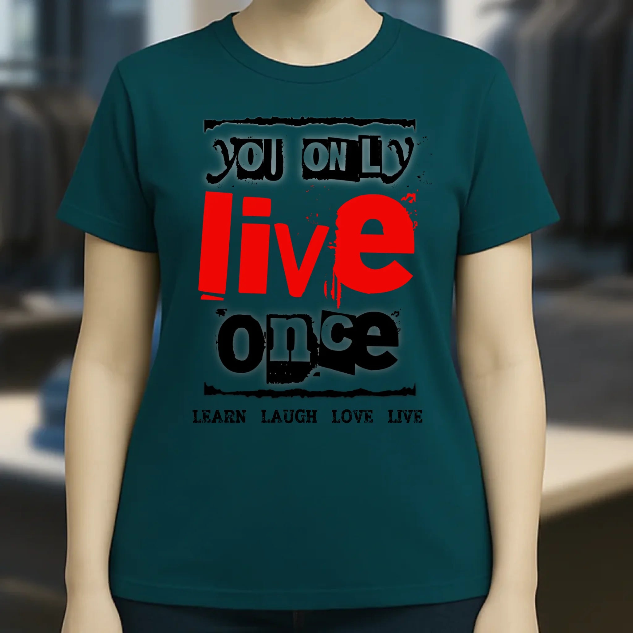 4in1-Kollektion: You only live once • für Damen & Herren • Exklusivdesign • personalisiert oder ohne Personalisierung