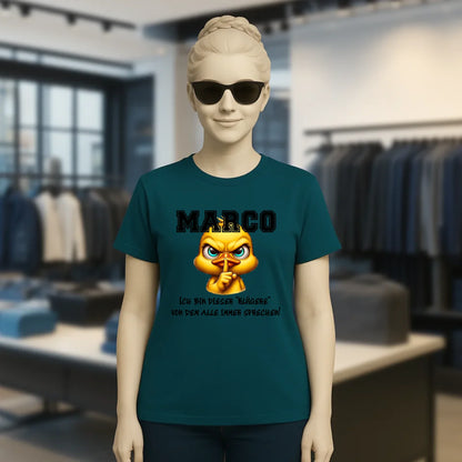 Smart Duck + WUNSCHNAME • Ladies Premium T-Shirt XS-2XL aus Bio-Baumwolle für Damen • Exklusivdesign • personalisiert