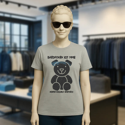 Echte Sternenkarte als Teddybär + Text • Ladies Premium T-Shirt XS-2XL aus Bio-Baumwolle für Damen • Exklusivdesign • personalisiert