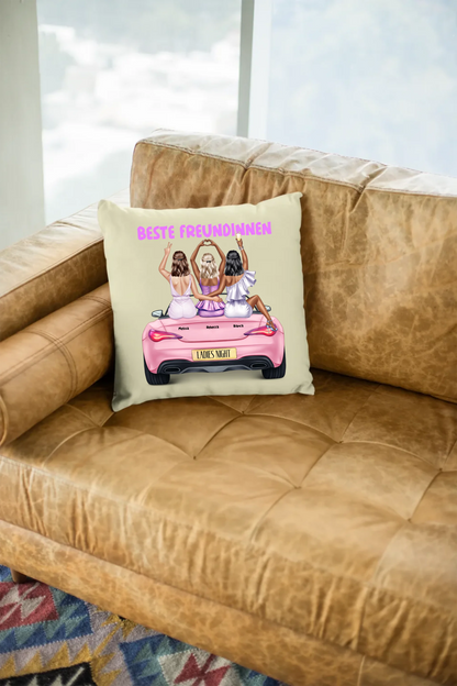 Vegas Girls • 1-3 Frauen • mit Wunschtext • Kissen 40x40 cm • personalisiert