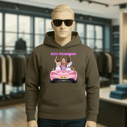 Vegas Girls • 1-3 Frauen • mit Wunschtext • Unisex Hoodie für Damen & Herren • Bio • personalisiert
