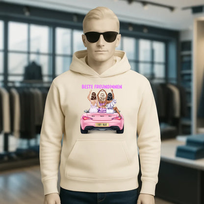 Vegas Girls • 1-3 Frauen • mit Wunschtext • Unisex Hoodie für Damen & Herren • Bio • personalisiert