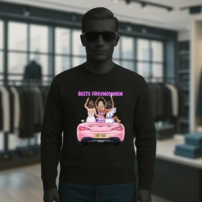 Vegas Girls • 1-3 Frauen • mit Wunschtext • Unisex Sweatshirt für Damen und Herren • Bio • personalisiert
