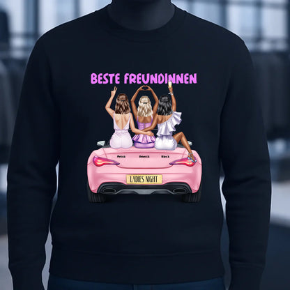 Vegas Girls • 1-3 Frauen • mit Wunschtext • Unisex Sweatshirt für Damen und Herren • Bio • personalisiert