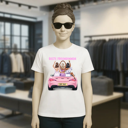 Vegas Girls • 1-3 Frauen • mit Wunschtext • Damen T-Shirt • Bio • personalisiert