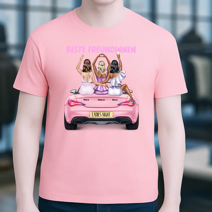 Vegas Girls • 1-3 Frauen • mit Wunschtext • Unisex T-Shirt für Damen & Herren • Bio • personalisiert