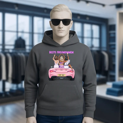 Vegas Girls • 1-3 Frauen • mit Wunschtext • Unisex Hoodie für Damen & Herren • Bio • personalisiert
