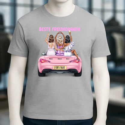Vegas Girls • 1-3 Frauen • mit Wunschtext • Unisex T-Shirt für Damen & Herren • Bio • personalisiert