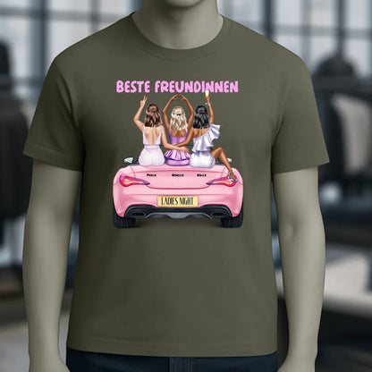 Vegas Girls • 1-3 Frauen • mit Wunschtext • Unisex T-Shirt für Damen & Herren • Bio • personalisiert