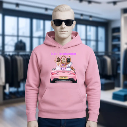 Vegas Girls • 1-3 Frauen • mit Wunschtext • Unisex Hoodie für Damen & Herren • Bio • personalisiert