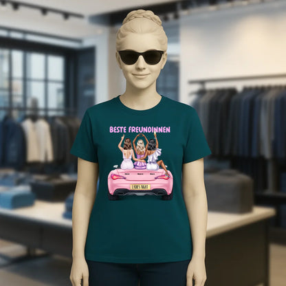 Vegas Girls • 1-3 Frauen • mit Wunschtext • Damen T-Shirt • Bio • personalisiert