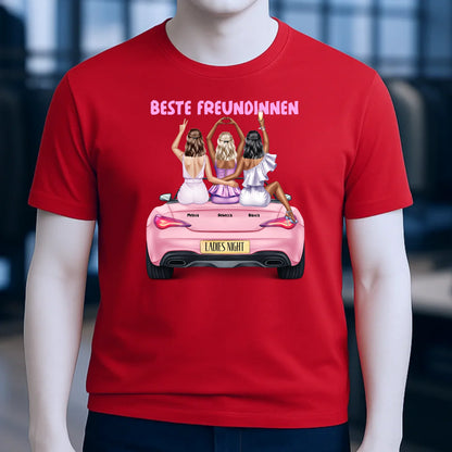 Vegas Girls • 1-3 Frauen • mit Wunschtext • Unisex T-Shirt für Damen & Herren • Bio • personalisiert