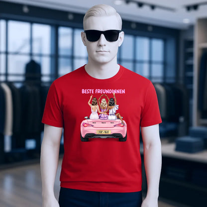 Vegas Girls • 1-3 Frauen • mit Wunschtext • Unisex T-Shirt für Damen & Herren • Bio • personalisiert