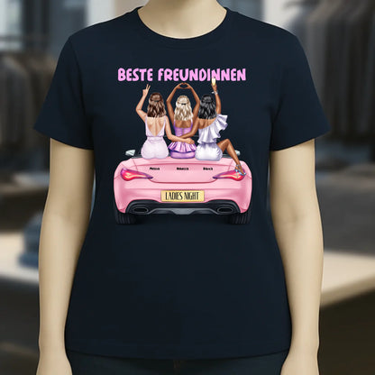 Vegas Girls • 1-3 Frauen • mit Wunschtext • Damen T-Shirt • Bio • personalisiert