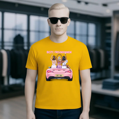 Vegas Girls • 1-3 Frauen • mit Wunschtext • Unisex T-Shirt für Damen & Herren • Bio • personalisiert