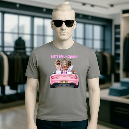 Vegas Girls • 1-3 Frauen • mit Wunschtext • Unisex T-Shirt für Damen & Herren • Bio • personalisiert