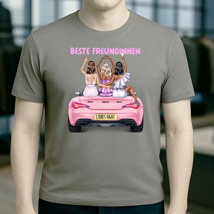 Vegas Girls • 1-3 Frauen • mit Wunschtext • Unisex T-Shirt für Damen & Herren • Bio • personalisiert