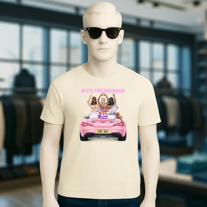 Vegas Girls • 1-3 Frauen • mit Wunschtext • Unisex T-Shirt für Damen & Herren • Bio • personalisiert