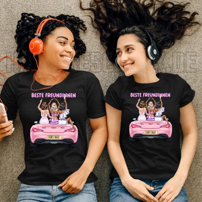 Vegas Girls • 1-3 Frauen • mit Wunschtext • Damen T-Shirt • Bio • personalisiert