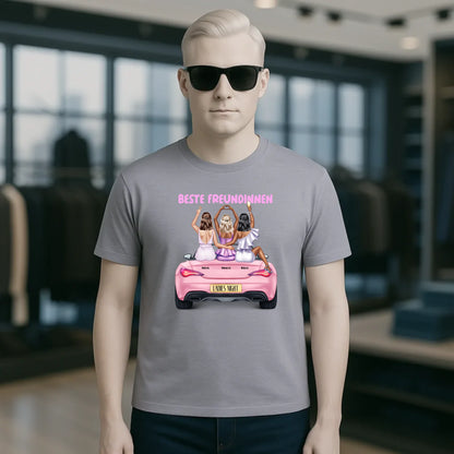 Vegas Girls • 1-3 Frauen • mit Wunschtext • Unisex T-Shirt für Damen & Herren • Bio • personalisiert