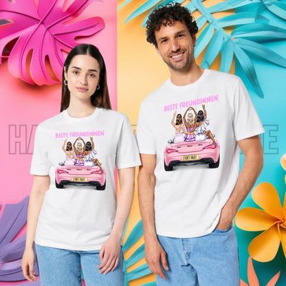 Vegas Girls • 1-3 Frauen • mit Wunschtext • Unisex T-Shirt für Damen & Herren • Bio • personalisiert