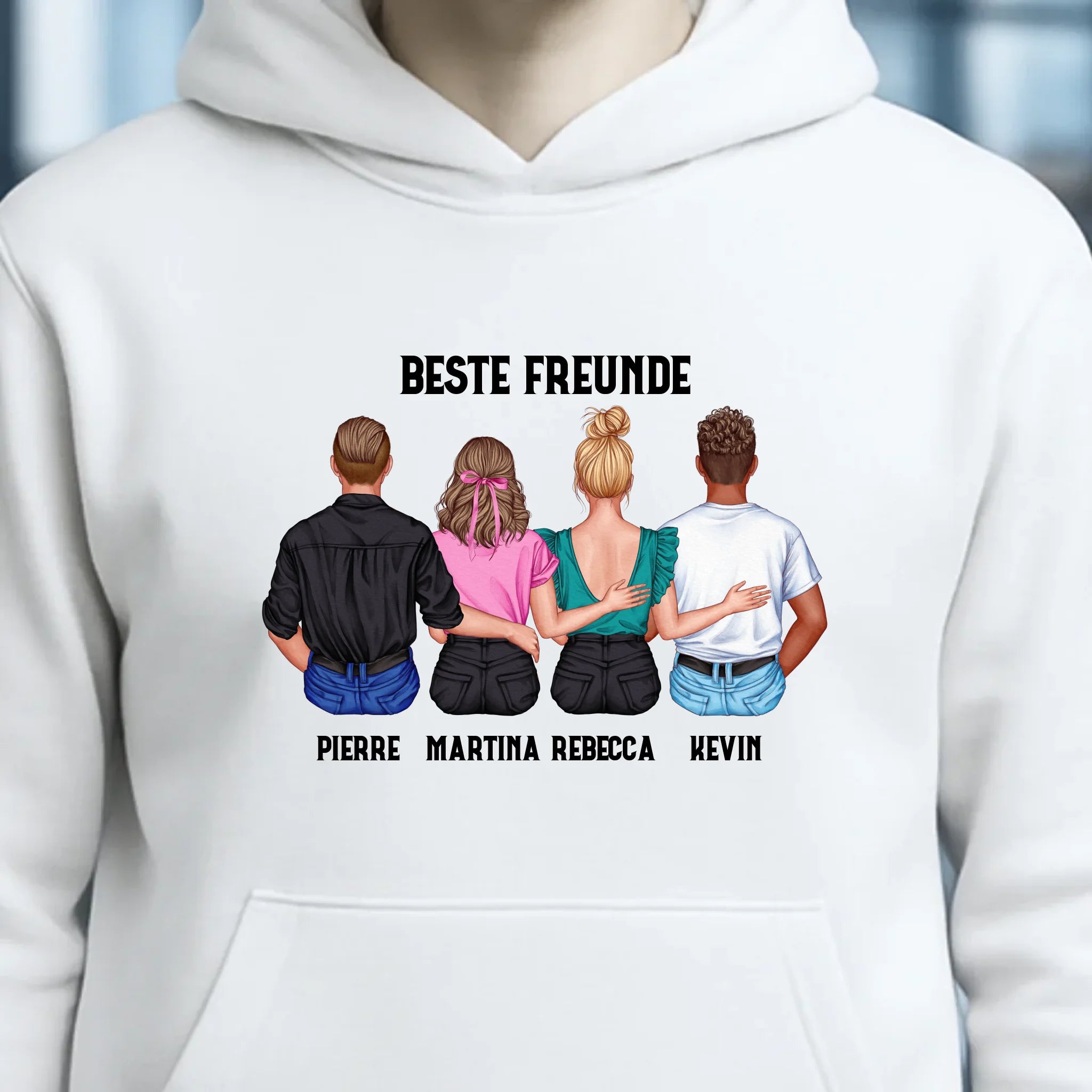 MIX Paare / Freunde • diverse Kombinationen mit Wunschtext • personalisierbar • Unisex Hoodie für Damen & Herren • Bio