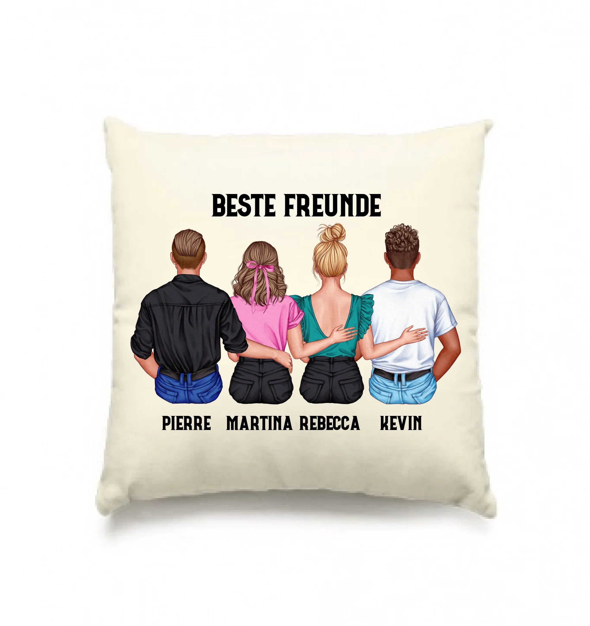 MIX Paare / Freunde • diverse Kombinationen mit Wunschtext • personalisierbar • Kissen 40x40 cm