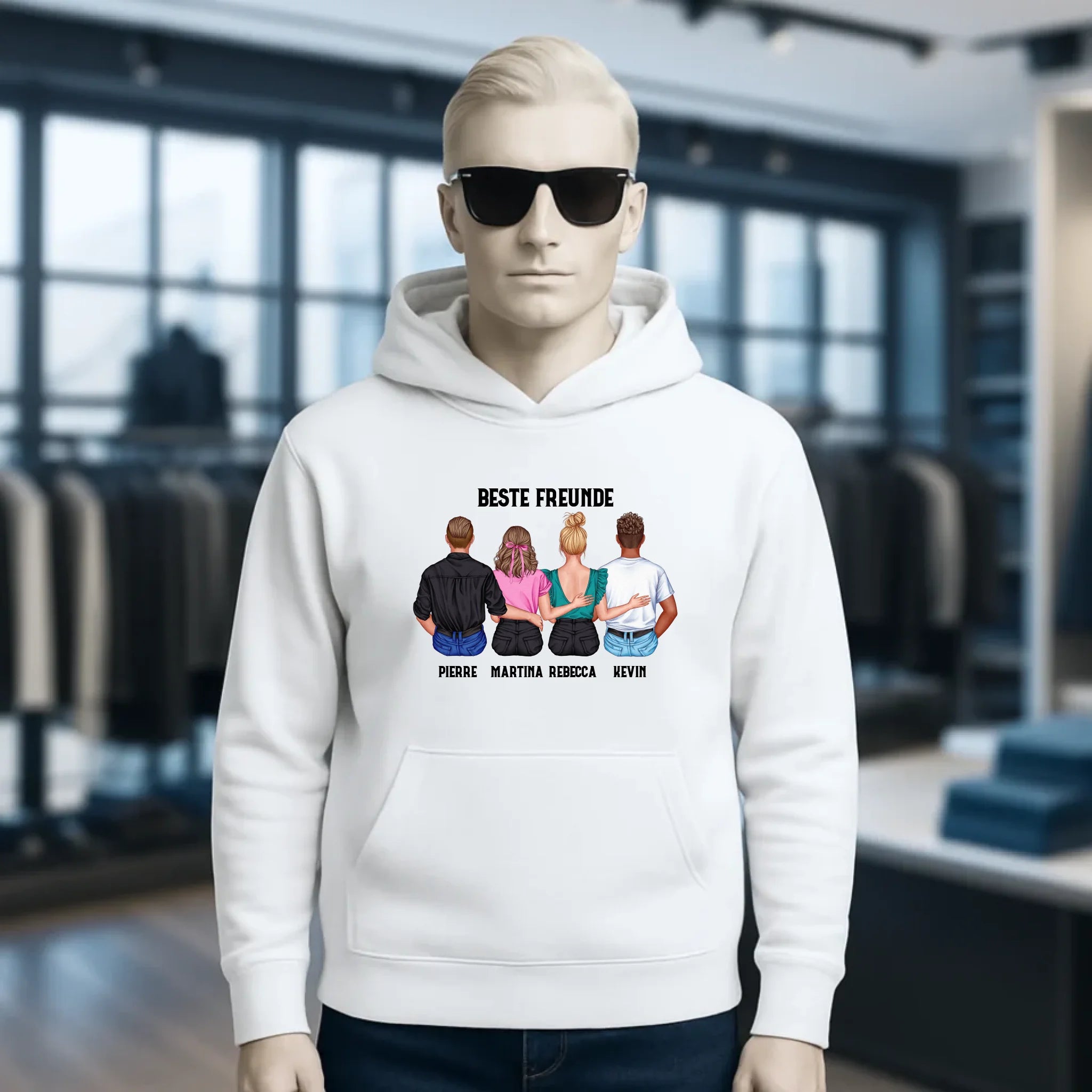 MIX Paare / Freunde • diverse Kombinationen mit Wunschtext • personalisierbar • Unisex Hoodie für Damen & Herren • Bio