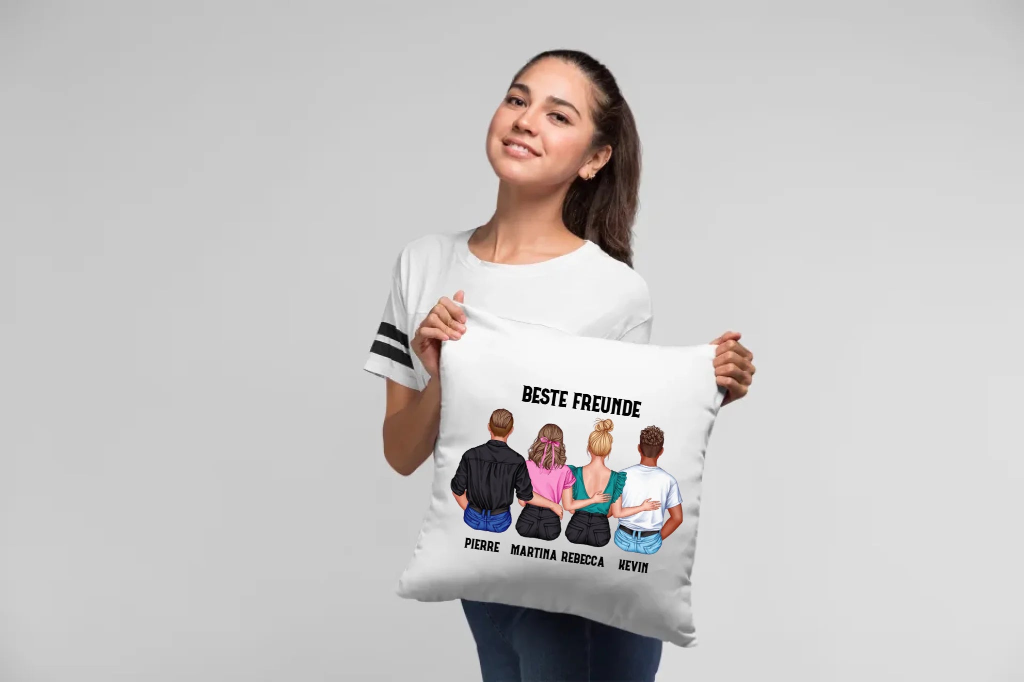 MIX Paare / Freunde • diverse Kombinationen mit Wunschtext • personalisierbar • Kissen 40x40 cm