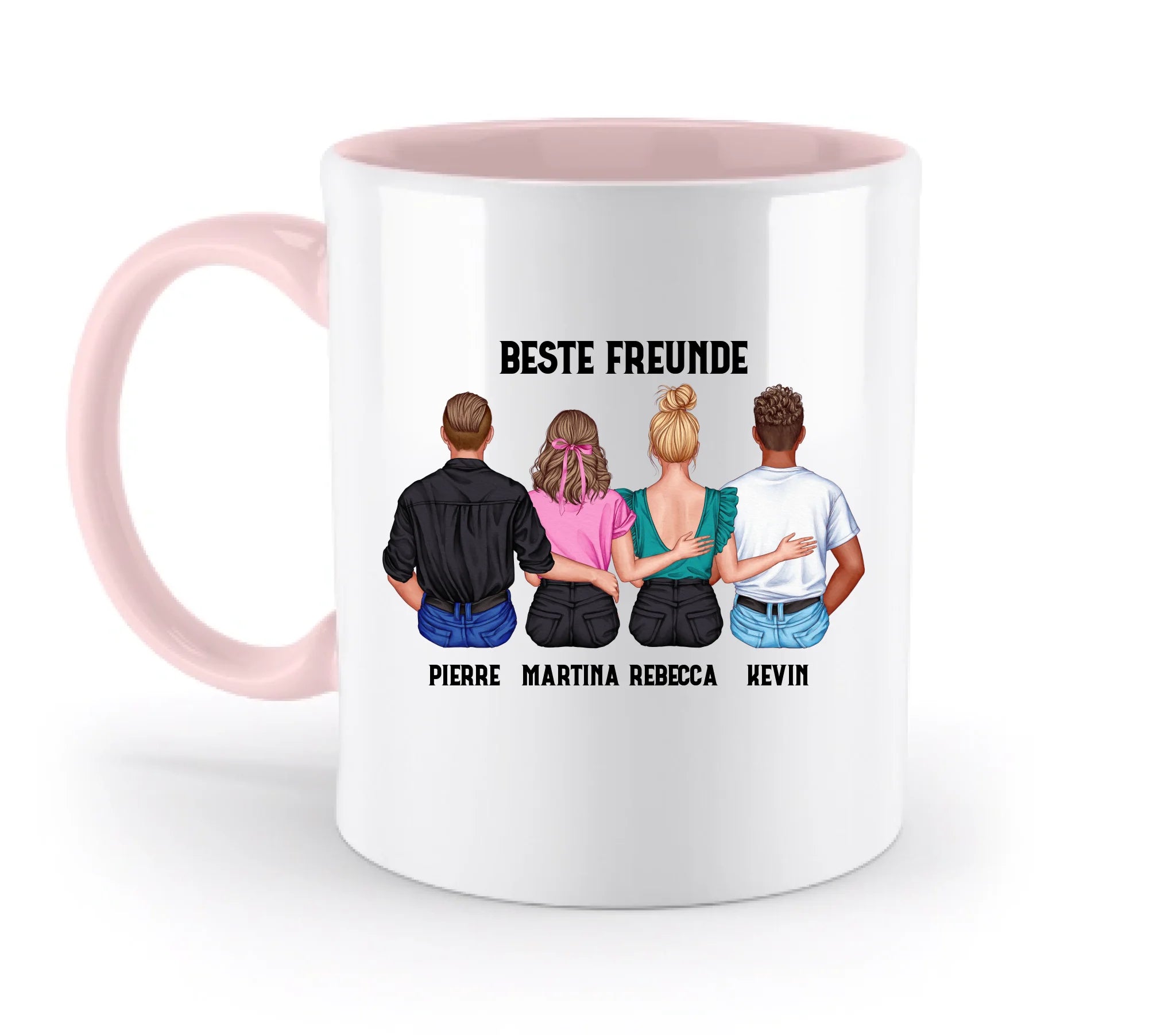 MIX Paare / Freunde • diverse Kombinationen mit Wunschtext • personalisierbar • zweifarbige Tasse spülmaschinenfest