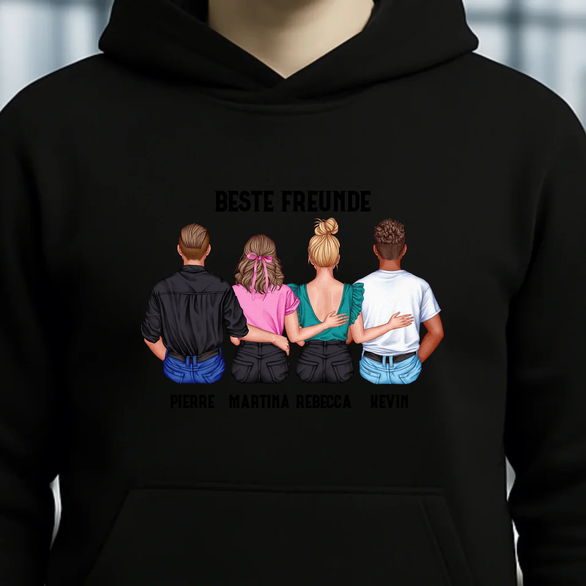 MIX Paare / Freunde • diverse Kombinationen mit Wunschtext • personalisierbar • Unisex Hoodie für Damen & Herren • Bio