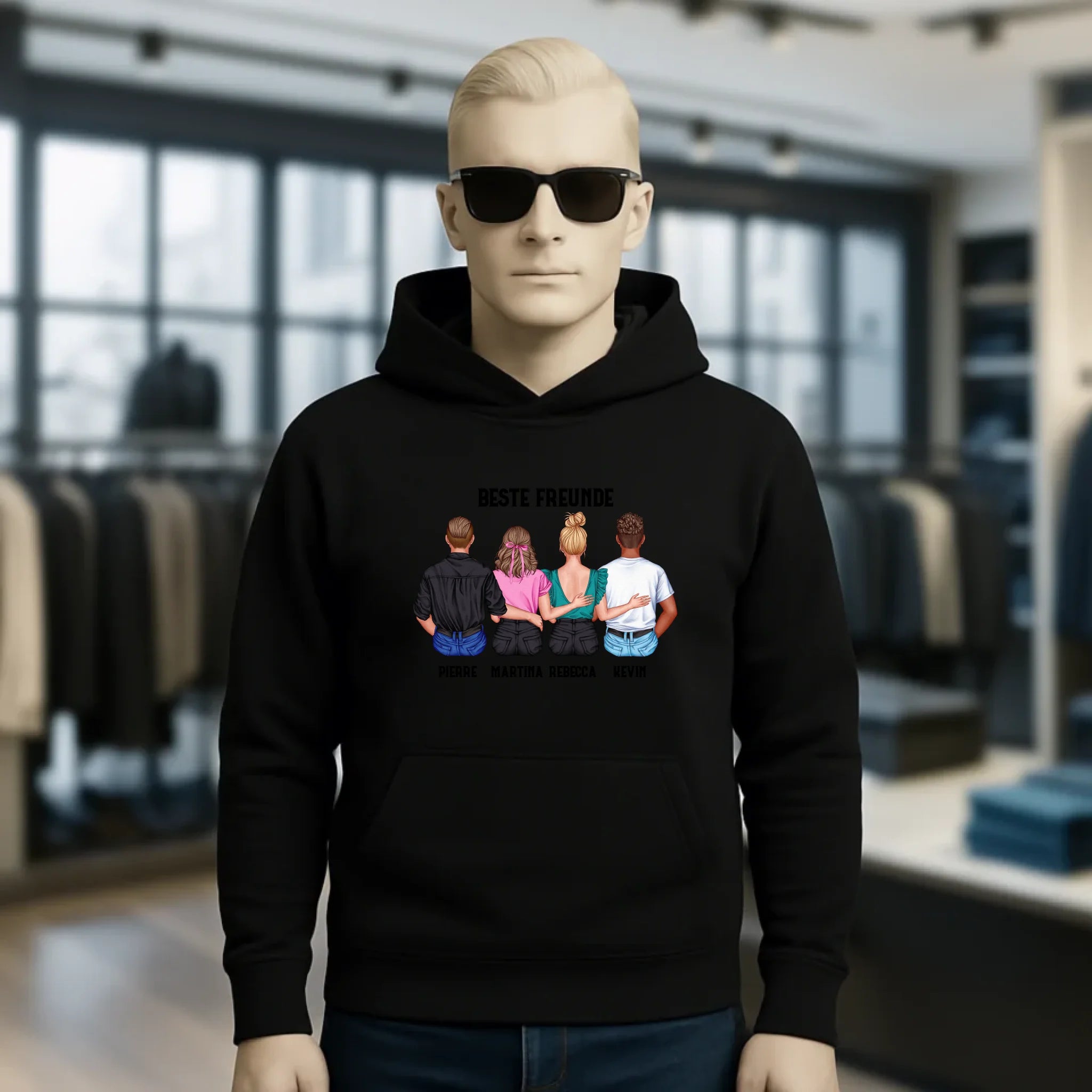 MIX Paare / Freunde • diverse Kombinationen mit Wunschtext • personalisierbar • Unisex Hoodie für Damen & Herren • Bio