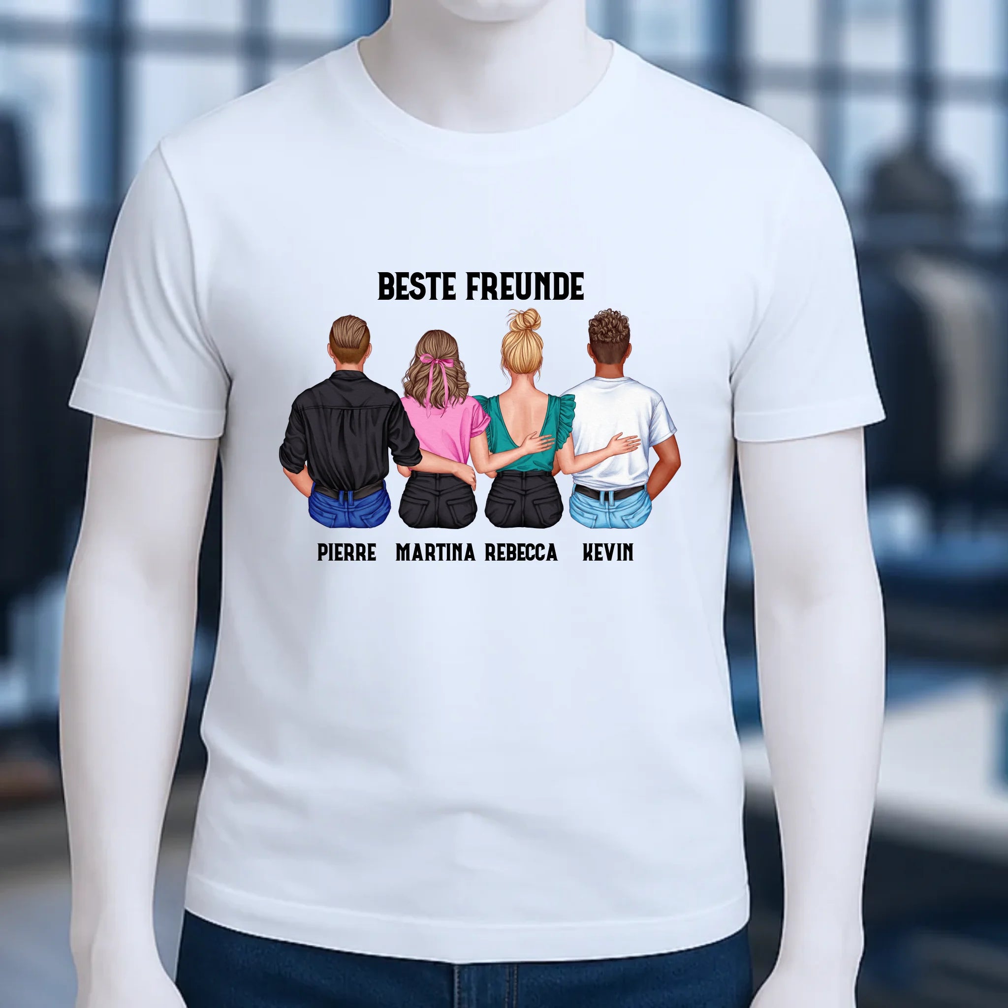 MIX Paare / Freunde • diverse Kombinationen mit Wunschtext • personalisierbar • Unisex T-Shirt für Herren & Damen • Bio