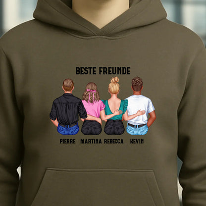 MIX Paare / Freunde • diverse Kombinationen mit Wunschtext • personalisierbar • Unisex Hoodie für Damen & Herren • Bio